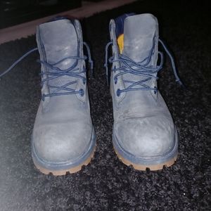 Dark blue timberland boots